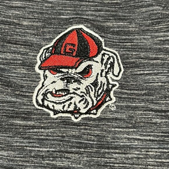 Mens POLO Shirt UGA Georgia Bulldogs DAWGS Champion Dark Grey Heather NWT M - Picture 3 of 11